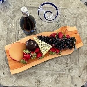 $99 SALE Handmade Long Charcuterie Board Snack NWT Live Edge Juniper Wood Party